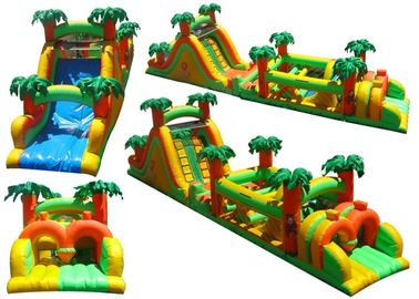 Renting Durable Inflatable Obstacle Course For Jungle Themed Party