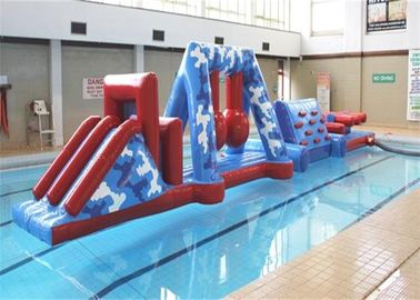 Funny Kids Sports Inflatable Water Obstacle Course With Safety PVC Tarpaulin