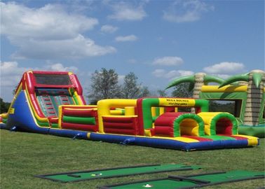Funny Inflatable Obstacle Course , Bouncy Obstacle Course Jumpers With CE