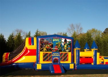Durable Commercial Bounce House Obstacle Course For Adult Inflatable Games