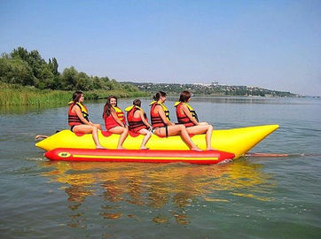 Exciting 5 Seats Inflatable Water Toys / Banana Boat Tube EN71 Approved