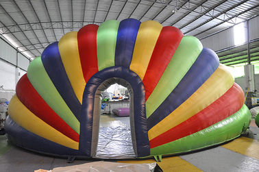 Rainbow Inflatable Tent , Colorful PVC Inflatable Stage Tent For Festival