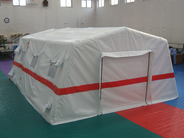 Traditional White Hospital Color Inflatable Tent , 0.65mm PVC Inflatable Emergency Tent