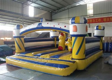 Colorful Inflatable Bouncer , Giant Inflatable Bouncer With Obstacle