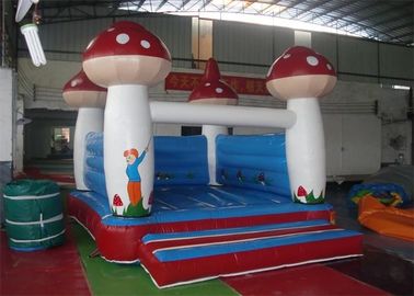 0.55mm PVC Tarpaulin Inflatable Bouncer , Mushroom Shape Used Party Jumpers For Sale