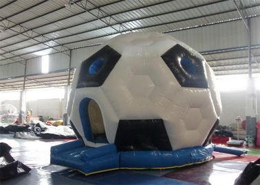 Kids Double Layers Blow Up / Inflatable Indoor Bouncers With Football Shape