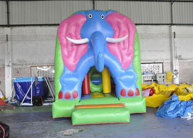 Large Inflatable Elephant Jumping House / Animal Bounce House For Toddler