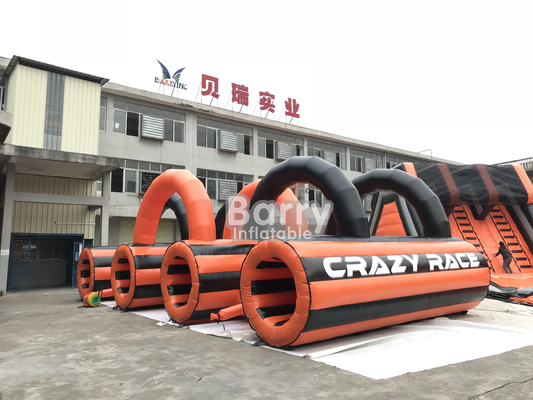 PVC Tarpaulin Adult Inflatable 5k Obstacle Course For Running Race OEM