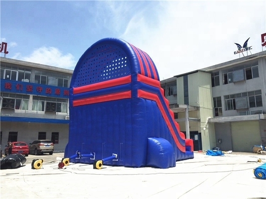 OEM Plato Inflatable Swimming Pool Water Slides Red And Blue Blow Up Waterslides