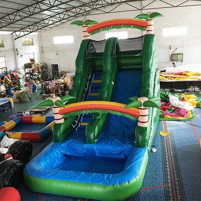 Custom Made 0.55mm PVC Inflatable Water Slides For Childre 14 Years Age