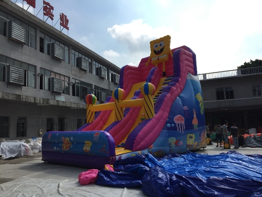 1000D Plato Commercial Inflatable Slide Jumping Castle Air Bounce House