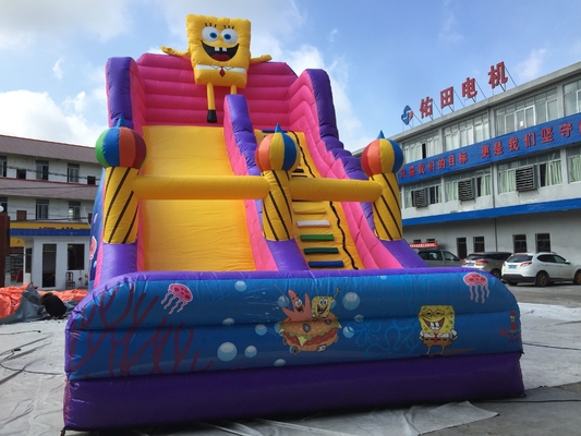 1000D Plato Commercial Inflatable Slide Jumping Castle Air Bounce House