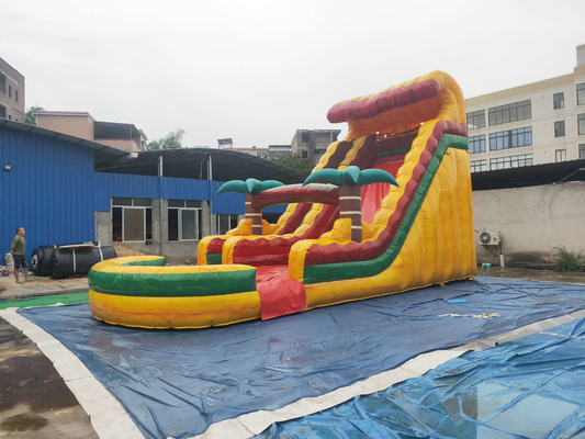 0.55mm PVC Tarpaulin Inflatable Dry Slide Wind Resistance