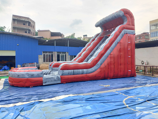 9.6x4x5.4m Commercial Inflatable Slide Bouncy Games Logo Printing