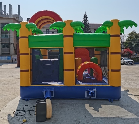 PVC Inflatable Animal Lion Jumping Castle For Kids 5mLX5mWX4mH