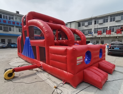 0.55mm PVC Inflatable Obstacle Course Kids Run Bouncer Silde 10mL*5mW*4mH