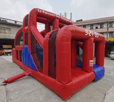 0.55mm PVC Inflatable Obstacle Course Kids Run Bouncer Silde 10mL*5mW*4mH