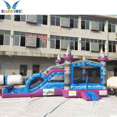 Indoor Inflatable Bouncer Castle Slide Combo For Children Ball Pool