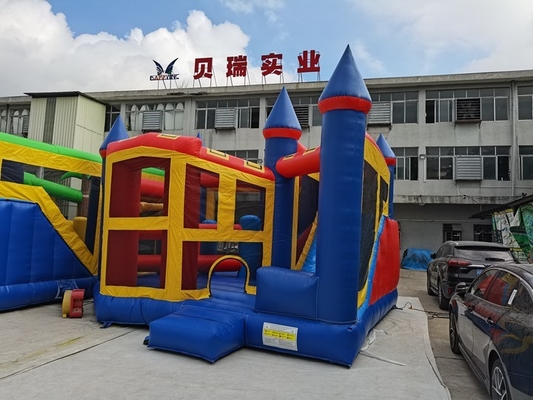 Customized Small Inflatable Combo Bouncer Slide Fire Resistant