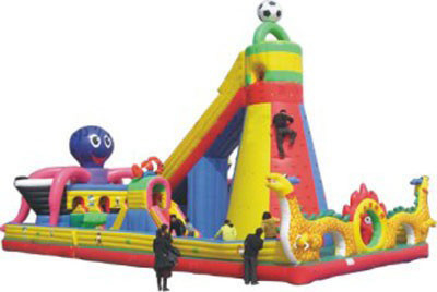 NFPA701 Indoor Inflatable Amusement Park Double Tripple Stitch