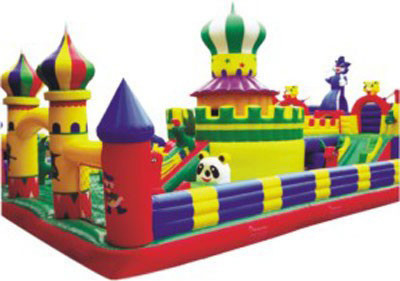 NFPA701 Indoor Inflatable Amusement Park Double Tripple Stitch