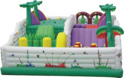 NFPA701 Indoor Inflatable Amusement Park Double Tripple Stitch