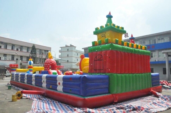 0.55mm PVC Inflatable Jumping House 30x10m Cartoon Theme Bouncy Castle