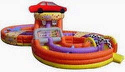 Pvc Tarpaulin Amusement Inflatable Bouncy Castle Park For Outdoor EN14960