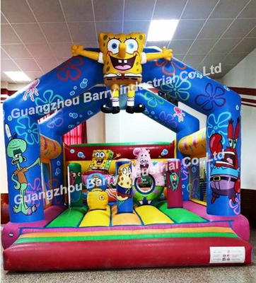 18OZ PVC Inflatable Bouncer House Colorful Blow Up Castle And Slide