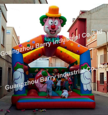 18OZ PVC Inflatable Bouncer House Colorful Blow Up Castle And Slide