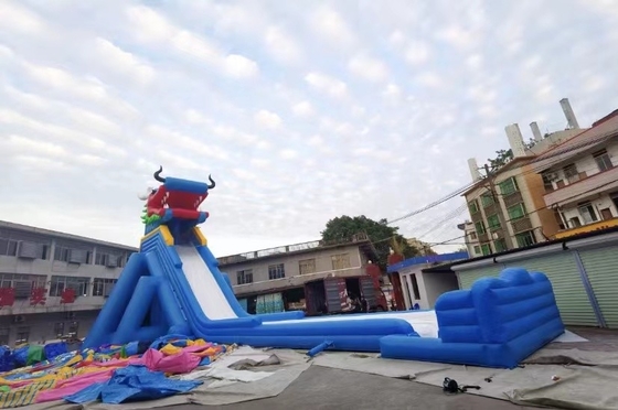 Large 35m Commercial Inflatable Slide Fire Retardant UV Protective