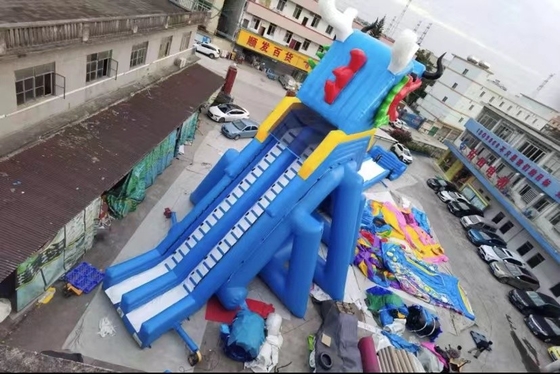 Large 35m Commercial Inflatable Slide Fire Retardant UV Protective