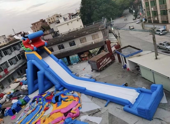 Large 35m Commercial Inflatable Slide Fire Retardant UV Protective