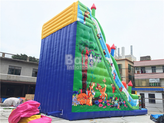 Animal Theme Inflatable Single Lane Slide Wet Dry Backyard Clearance Bouncer