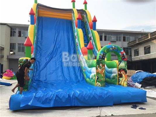 Animal Theme Inflatable Single Lane Slide Wet Dry Backyard Clearance Bouncer