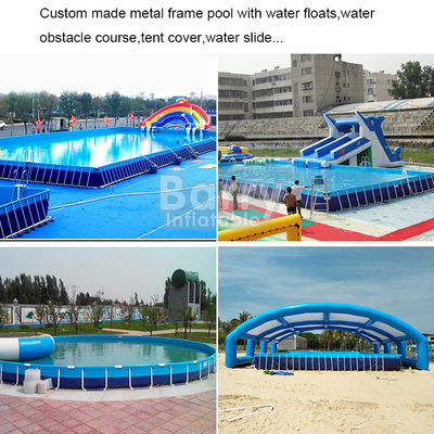 Plato Portable Water Pool Inflatable Metal Frame Swimming Pool
