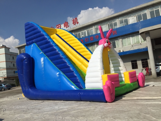 Tarpaulin Inflatable Bouncer Rabbit Jumping Castle Bounce House With Slide