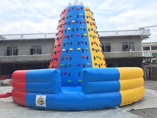 Outdoor PVC Inflatable Rock Climbing Wall Jumping Bouncy Castle