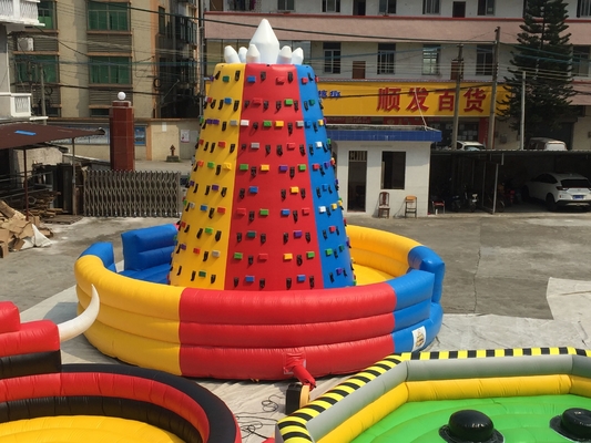 Outdoor PVC Inflatable Rock Climbing Wall Jumping Bouncy Castle