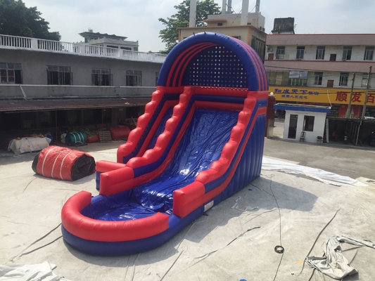 Amusement Commercial Inflatable Water Slide With Pool Silk Printing