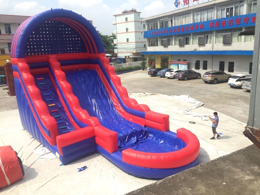 Amusement Commercial Inflatable Water Slide With Pool Silk Printing
