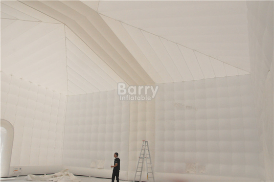 Fire Proof White Square Inflatable Cube Tent For Disaster Relief