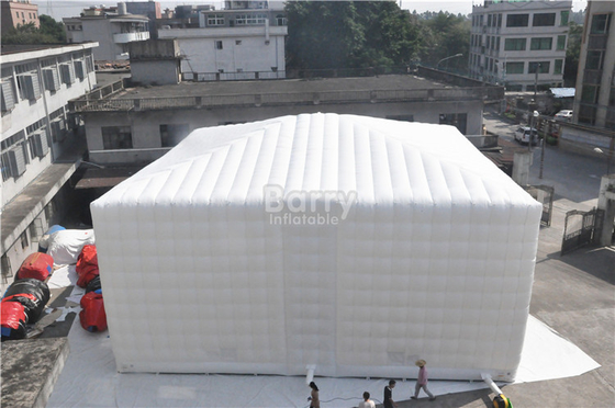 Fire Proof White Square Inflatable Cube Tent For Disaster Relief