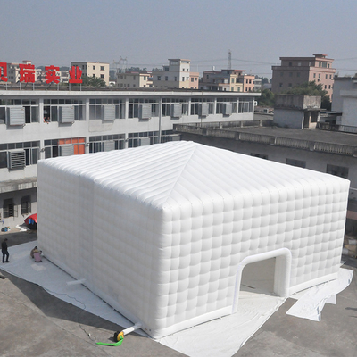 Fire Proof White Square Inflatable Cube Tent For Disaster Relief