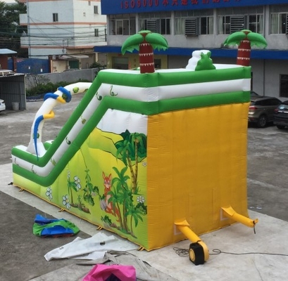 Waterproof Kids Playground Blow Up Water Slides Animal And Fruit Theme