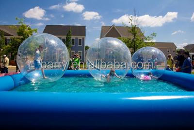 Large Inflatable Water Roller Pool 10m*10m For Amusement Park