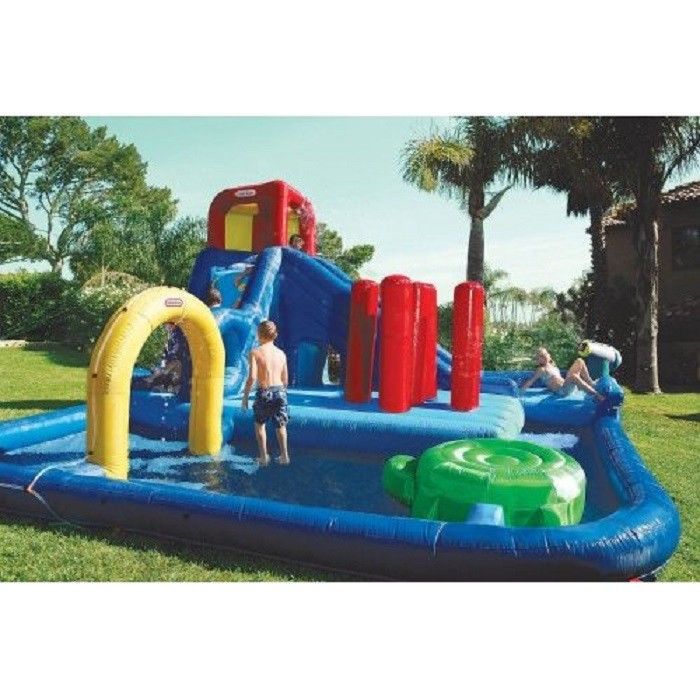 Double Lane Inflatable Water Park , Kids Inflatable Wate Slide