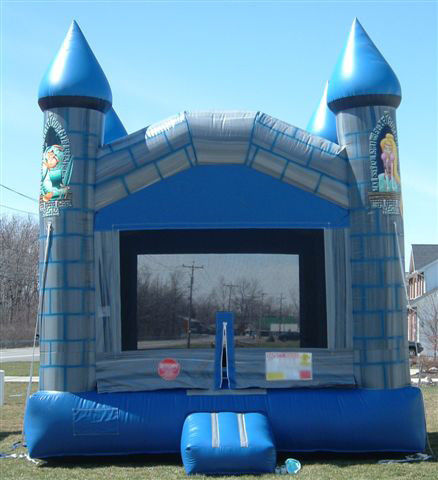 Blue Or Purple Moonwalk Bounce House Outdoor Inflatable Jumper Bouncer For Party