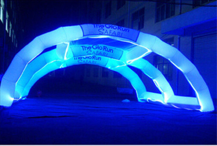 Decorative Inflatable Advertising Products , LED Light Inflatable Rainbow Arch