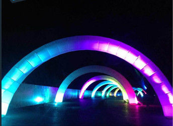 Lighting Decorative Inflatable Arch Rainbow Shape For Race Running